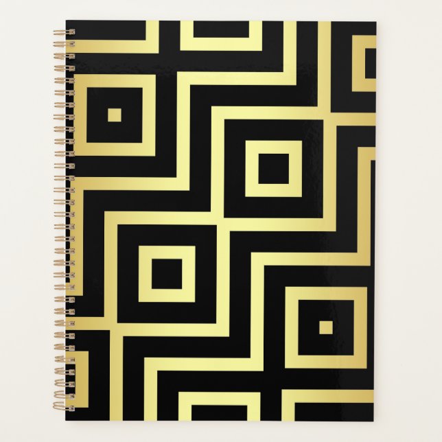 1920's Geometric Art Deco Blank Planner (Front)