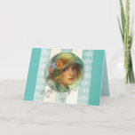 1920's girl greeting card<br><div class="desc">1920's girl greeting card and you can customise your size</div>