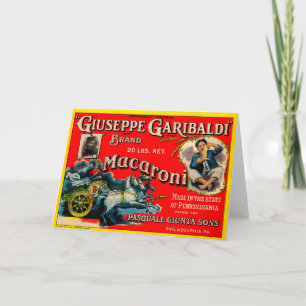 1920s Giuseppe Garibaldi macaroni label Card