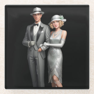 1920's Glam Couple Coaster