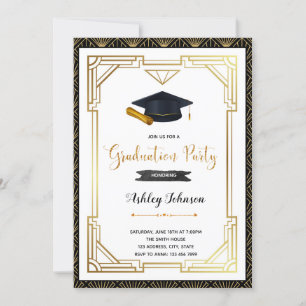 1920s graduation invitation