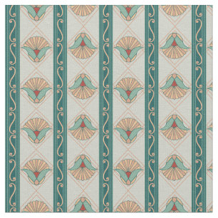 1920s Green Stripe Fabric
