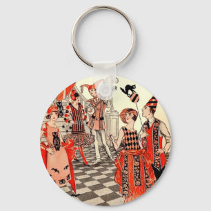 1920's Halloween Costume Party Key Ring