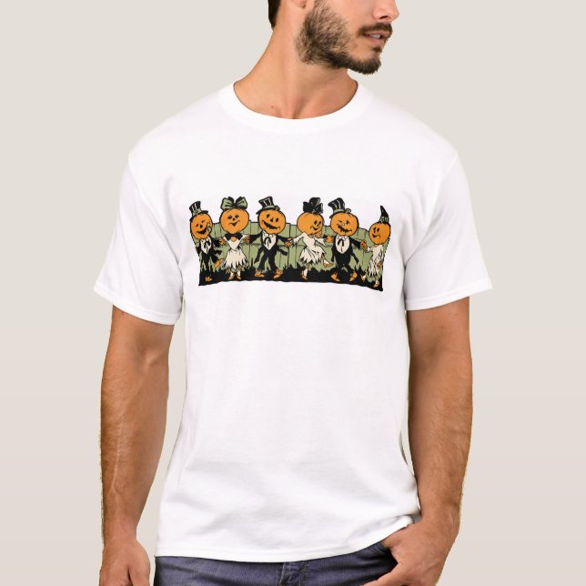 1920s Halloween Pumpkin People T-Shirt (Front)