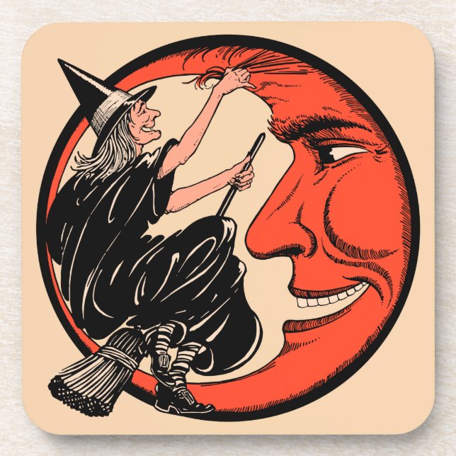 1920s Halloween Witch Coaster (Front)