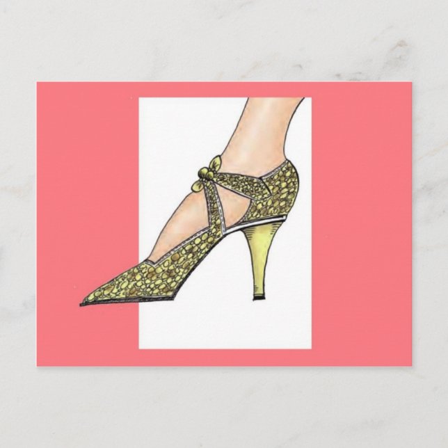 1920s High Heeled Shoe Postcard (Front)