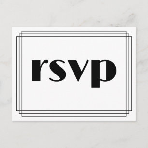 1920s Inspired Look "rsvp" Postcard