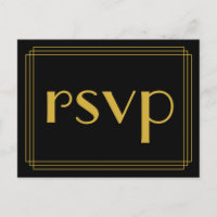 1920s Inspired Style "rsvp" Postcard