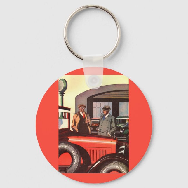 1920s Kelly Springfields tire ad - another one Key Ring (Front)
