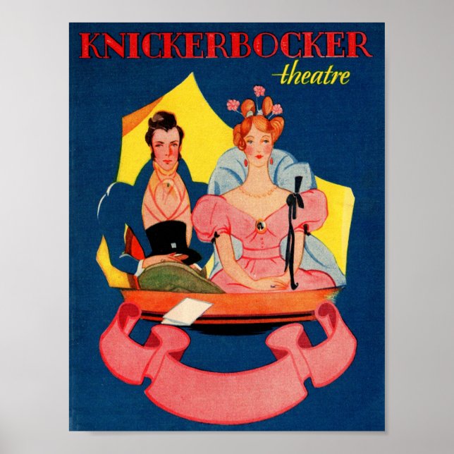 1920s Knickerbocker Theatre playbill cover Poster (Front)