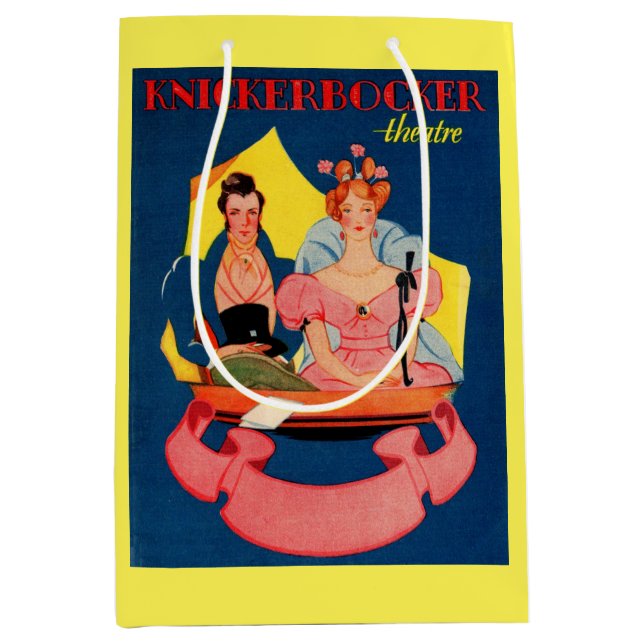  1920s Knickerbocker Theatre playbill print Medium Gift Bag (Front)