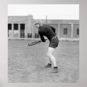 1920s Lacrosse Player Poster