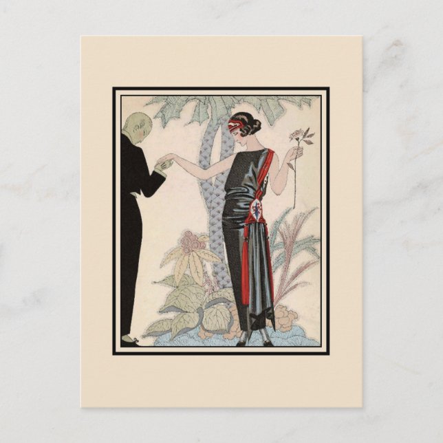 1920s Ladies Fashion: Hope, evening dress Postcard (Front)