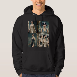 1920s Ladies Fashion Photo Collage, Hoodie