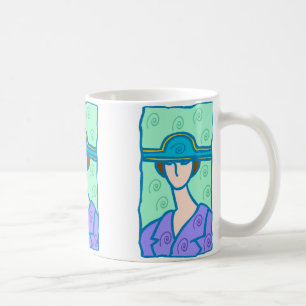 1920s Libra Woman in purple Coffee Mug