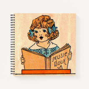 1920s little girl with music book