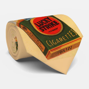 1920s Lucky Strikes ad print Tie