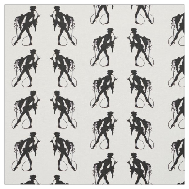 1920s magician silhouette fabric (Swatch)