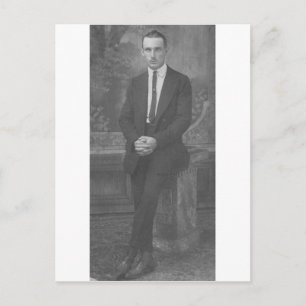 1920's Man Standing Postcard