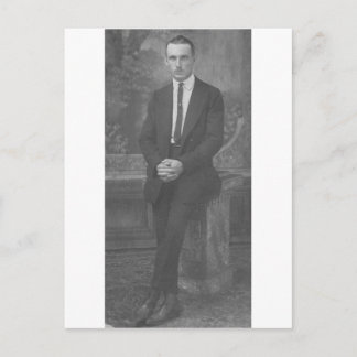 1920's Man Standing Postcard