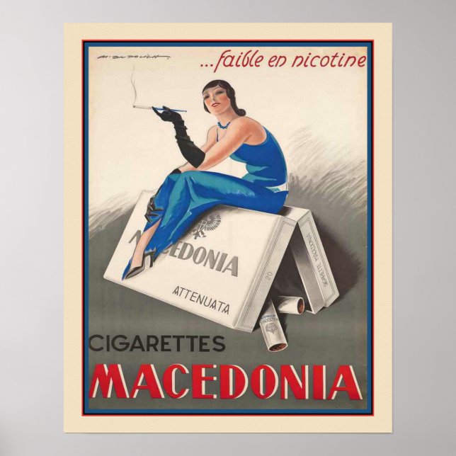 1920's Marcello Dudovich Macedonia Cigarettes Poster (Front)