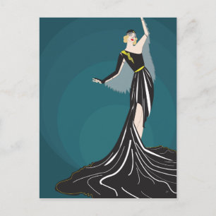 1920's Model Illustration Postcard