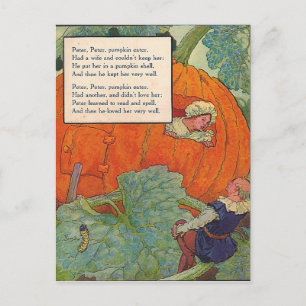 1920s Mother Goose - Peter Pumpkin Eater Postcard
