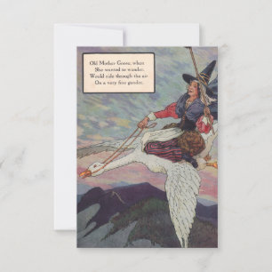 1920s Mother Goose riding her giant goose