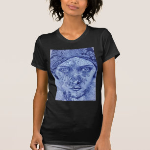 1920s movie star Gloria Swanson in blue T-Shirt