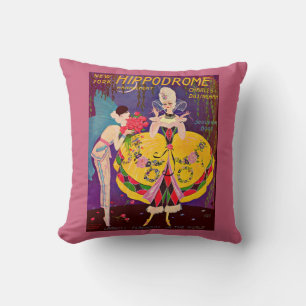1920s New York Hippodrome program cover Cushion