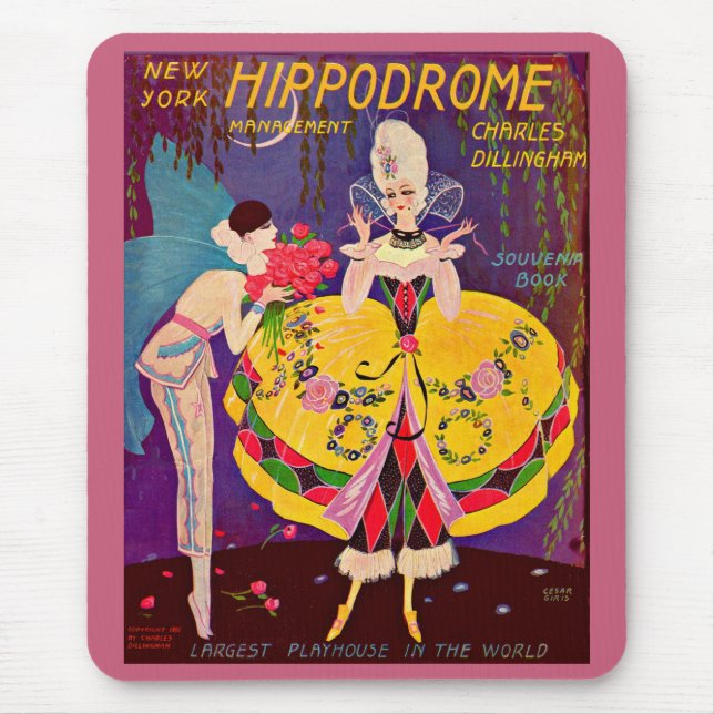1920s New York Hippodrome program cover Mouse Mat (Front)