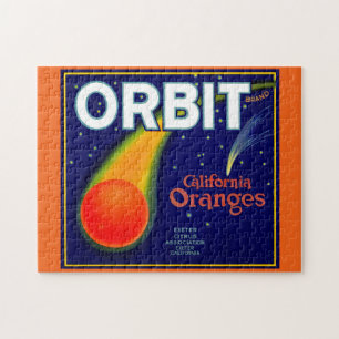 1920s Orbit Oranges fruit crate label Jigsaw Puzzle
