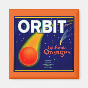 1920s Orbit Oranges fruit crate label Magnet