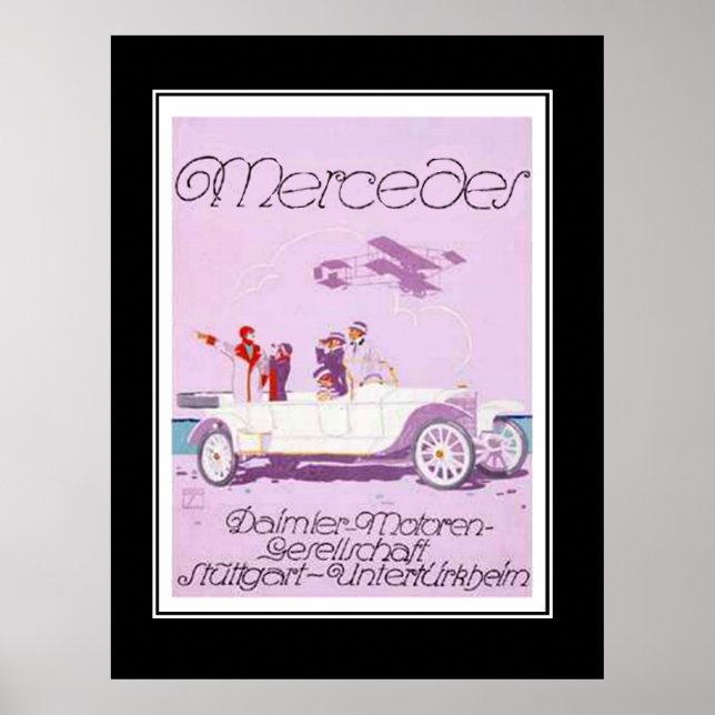 1920's Passanger Car Vintage Poster (Front)