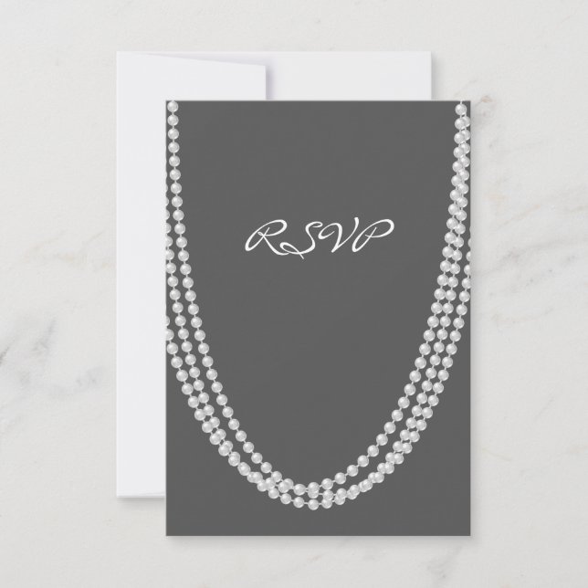1920's Pearl RSVP - grey Card (Front)