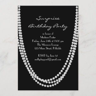 1920's Pearl Surprise Birthday Party Invitation