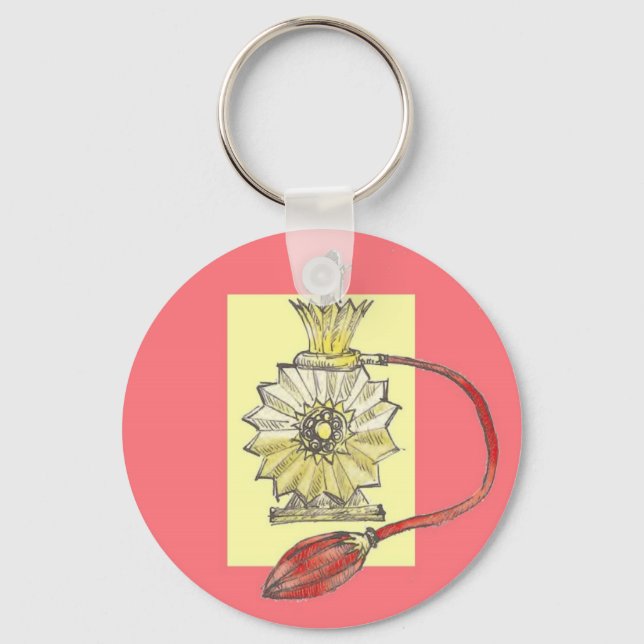 1920s Perfume Bottle Key Ring (Front)