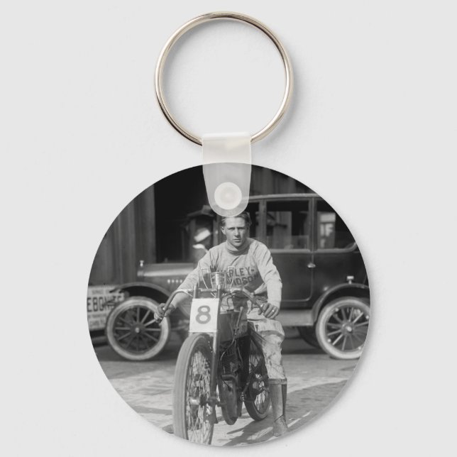 1920s Racing Motorcycle Key Ring (Front)
