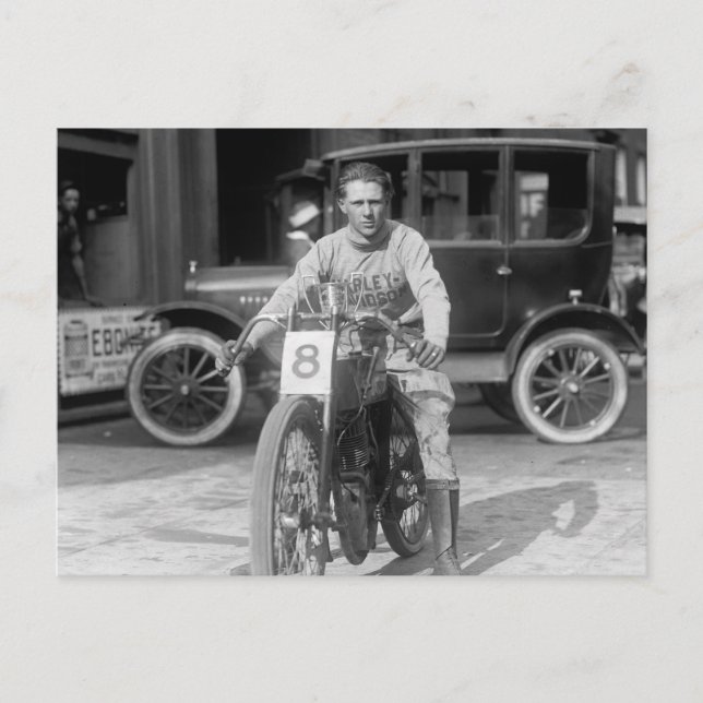 1920s Racing Motorcycle Postcard (Front)