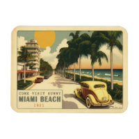 1920s Retro Miami Beach Ocean Drive Postcard