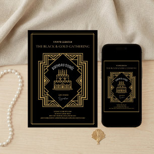 1920s Roaring Twenties Birthday Soirée Invitation