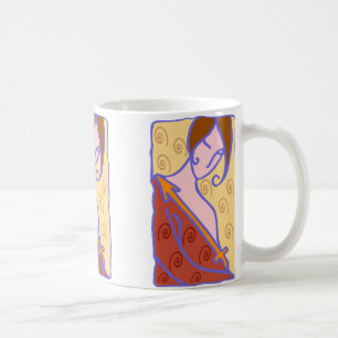 1920s Sagittarius Woman in orange Coffee Mug