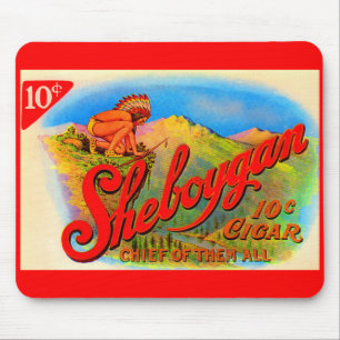 1920s Sheboygan cigar label Mouse Mat