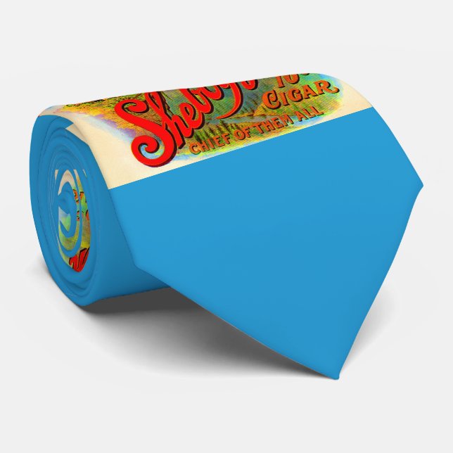 1920s Sheboygan cigar label print Tie (Rolled)