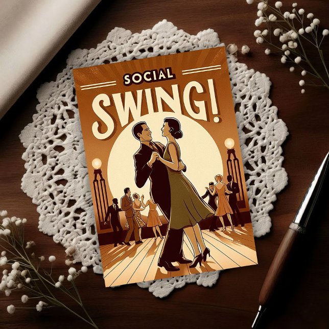1920's Social Swing Dance Vintage  Postcard (Creator Uploaded)