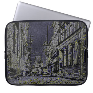 1920's Streets of  Quebec Canada Art Laptop Sleeve