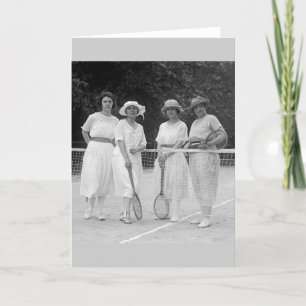 1920s Tennis Fashion Card