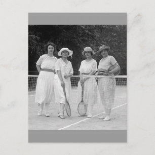 1920s Tennis Fashion Postcard
