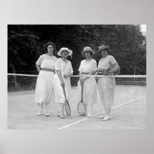 1920s Tennis Fashion Poster