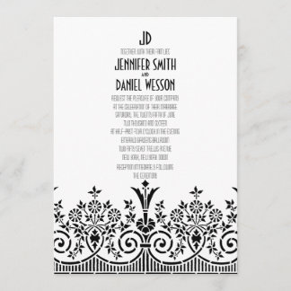 1920s Theme Wedding Invitation Template
